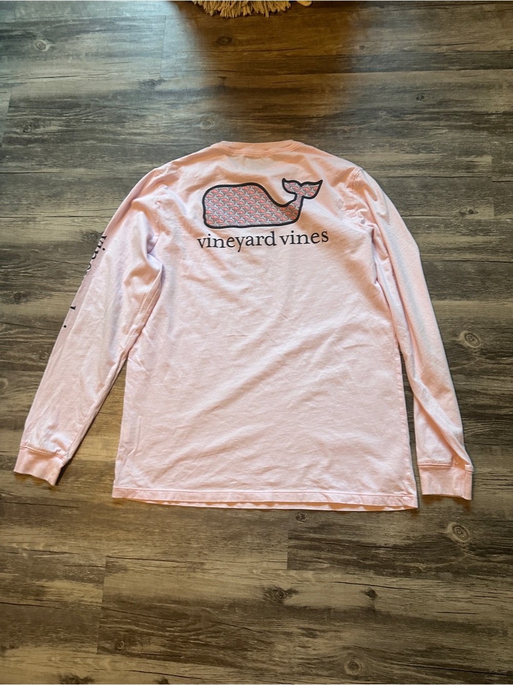 Vineyard Vines Light Pink Long Sleeve Whale Tee